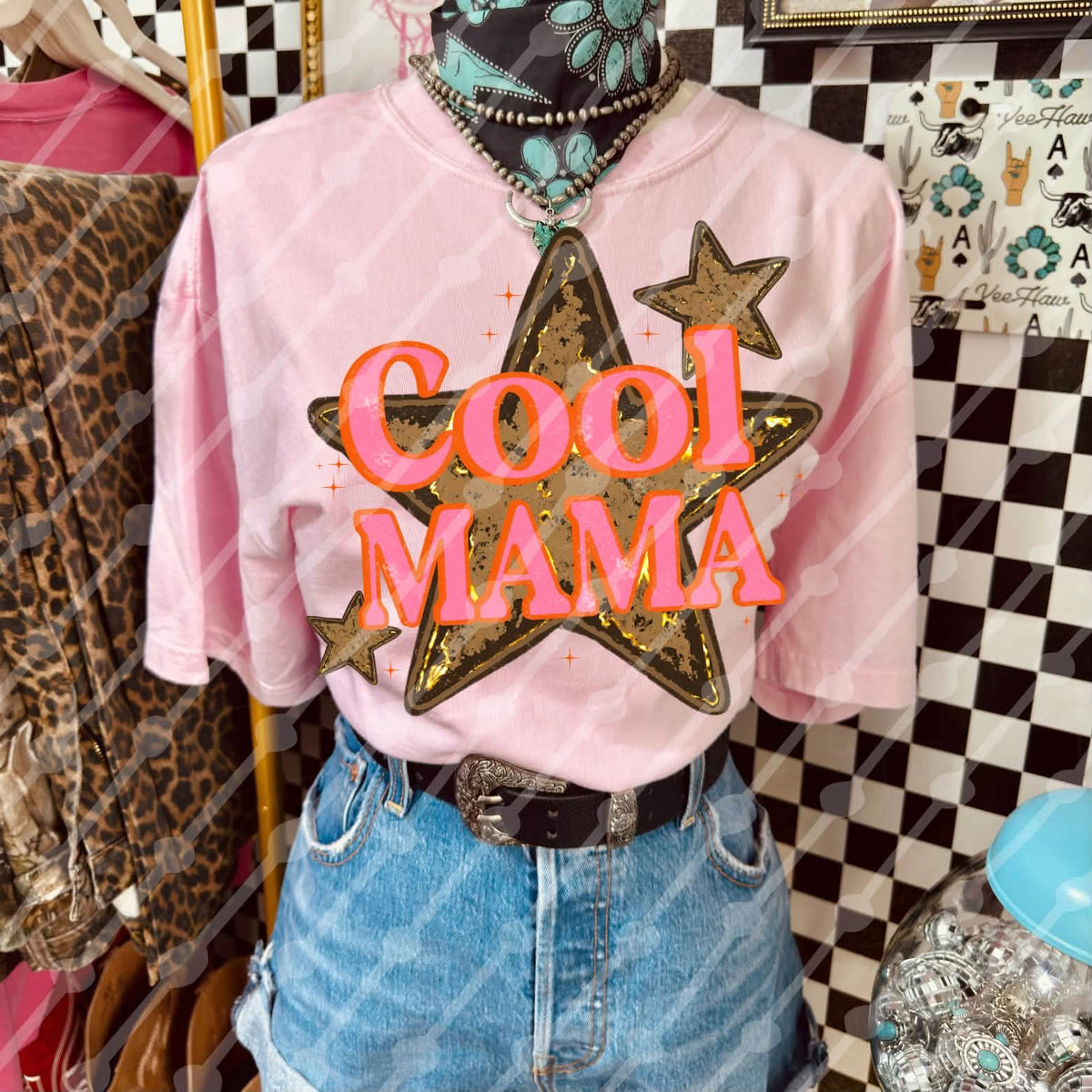 Cool mama gold stars (Carter) DTF Transfer
