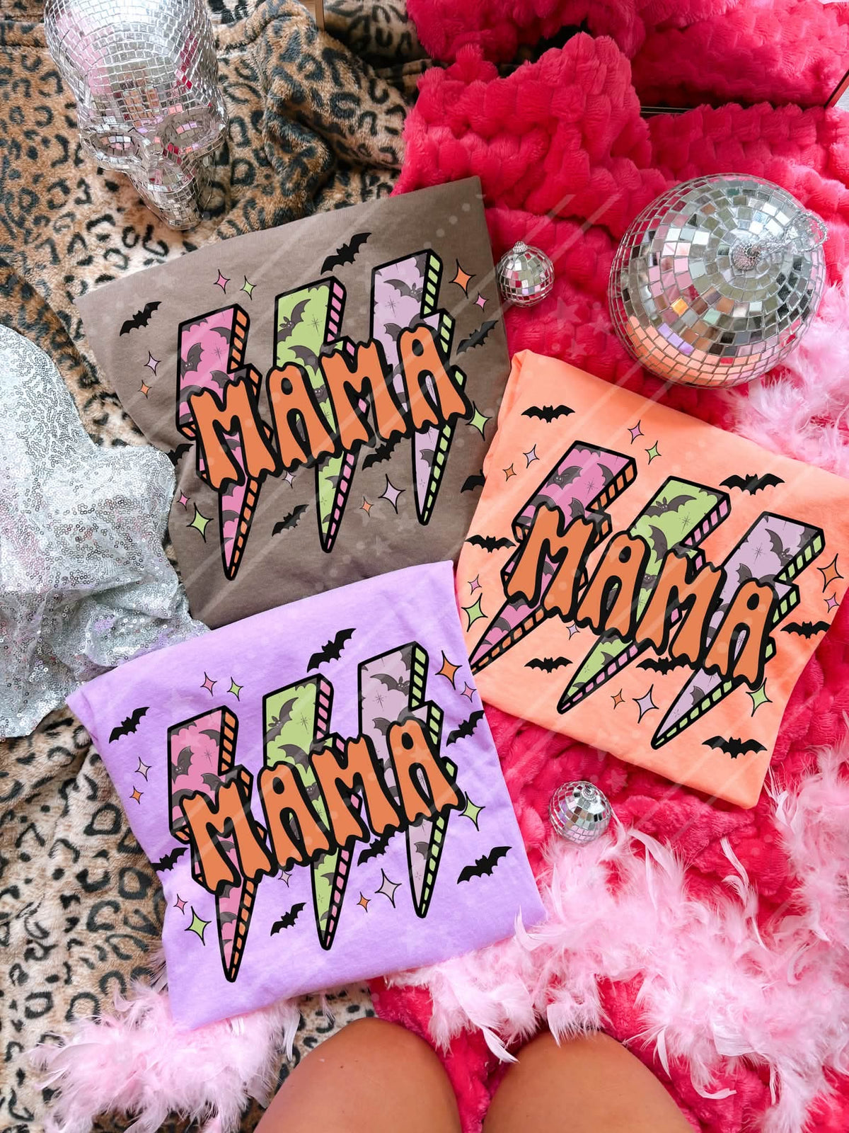Mama Halloween bolts (Crafti) DTF Transfer
