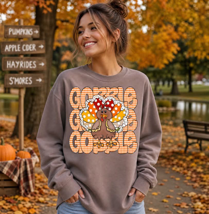 Gobble stacked (S&G) DTF transfer