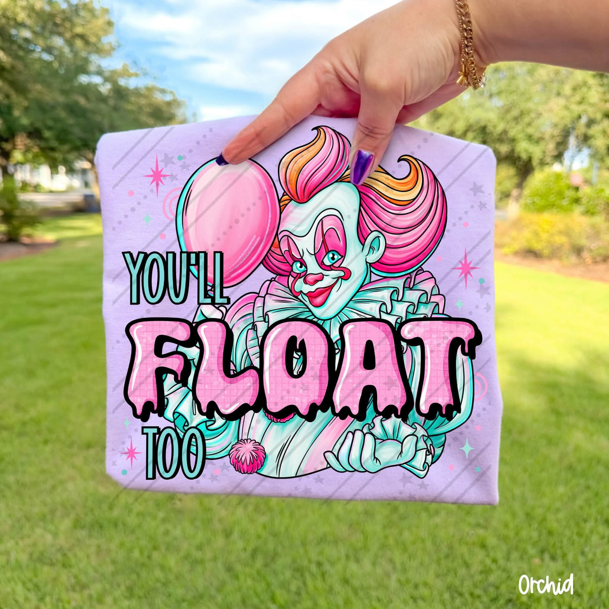 You'll float too pink clown (Carter) DTF Transfer