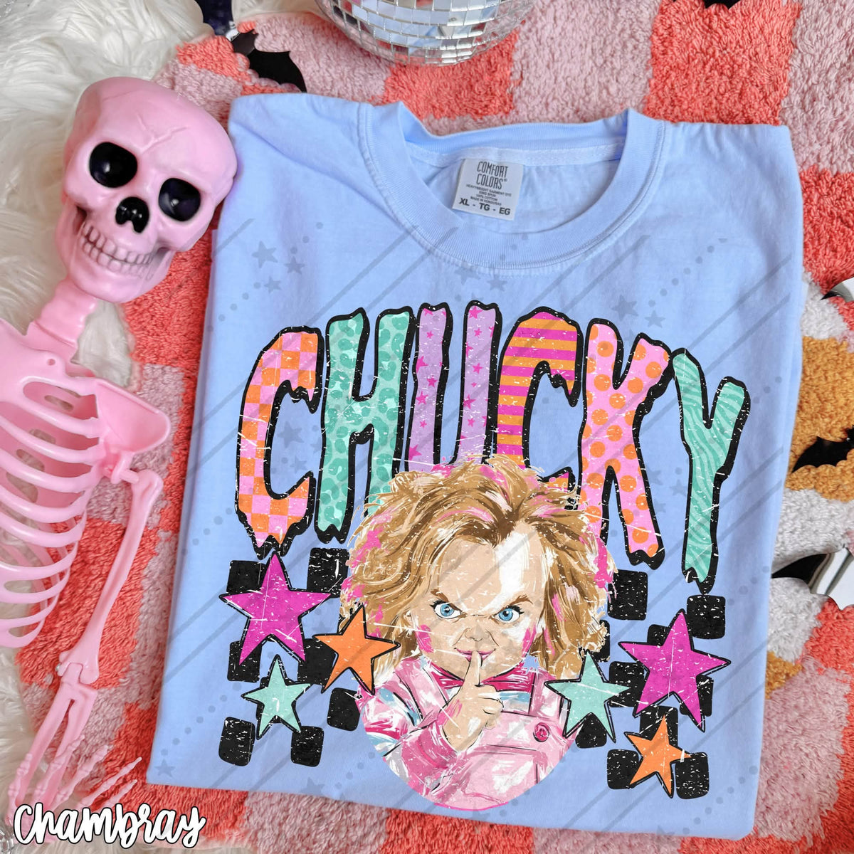 Chucky colorful font (Carter) DTF Transfer