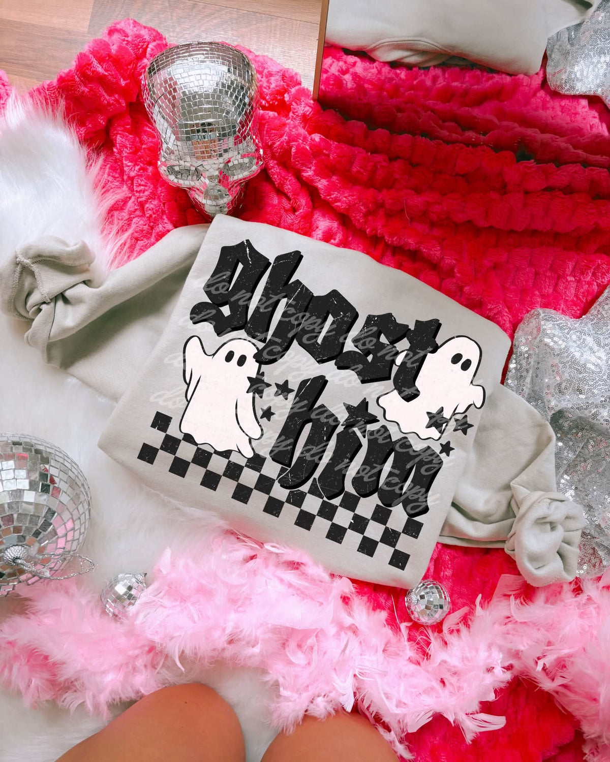 Ghost him black font (Carter) DTF Transfer