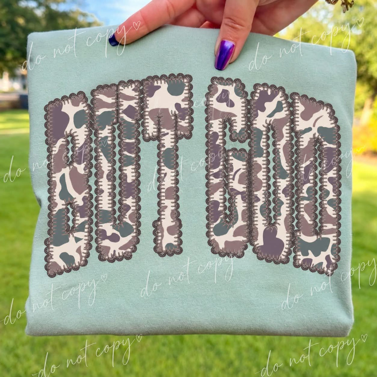 But God camo with ruffle edges (Craft) DTF Transfer