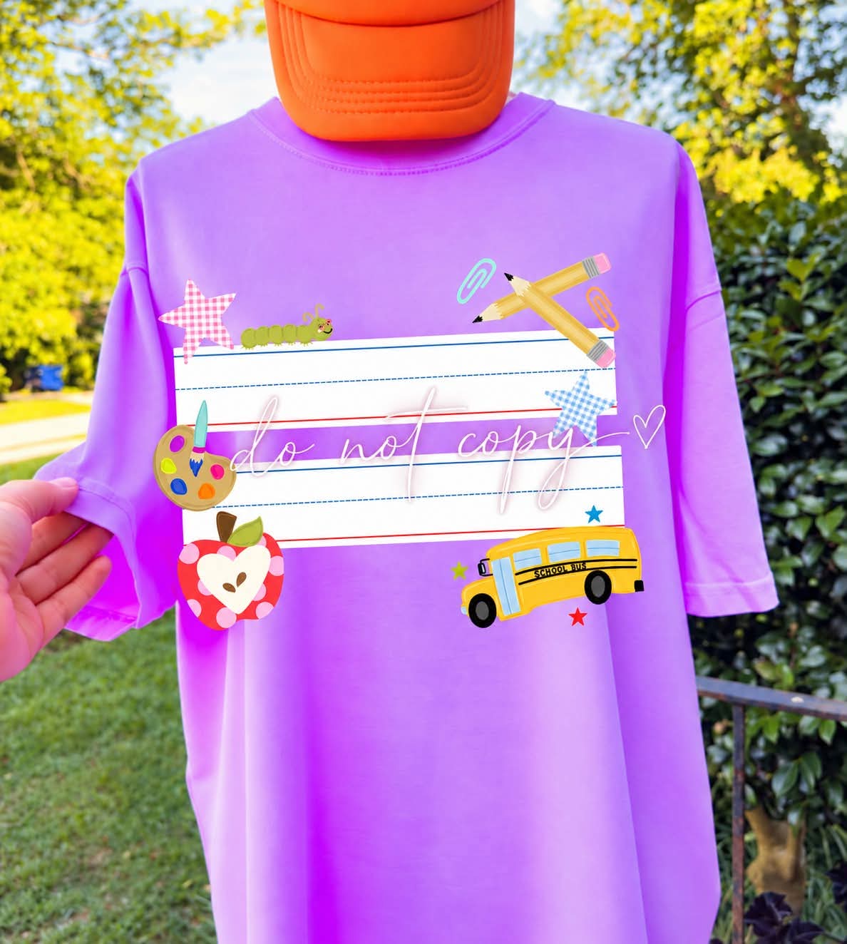 Paper lines with school items (Craft) DTF Transfer