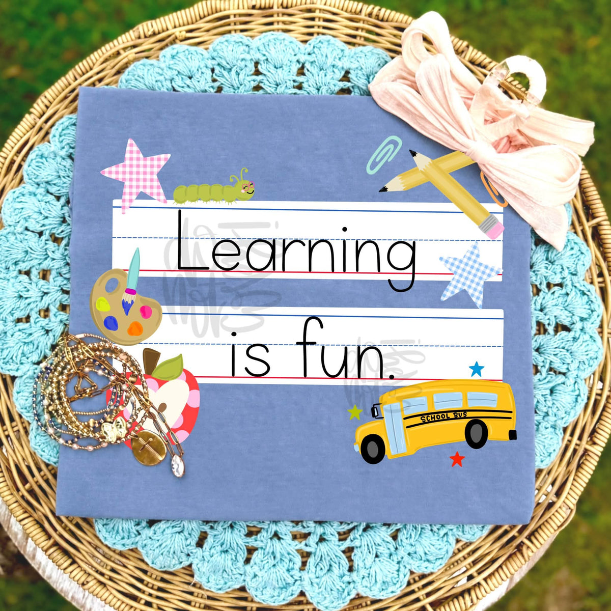 Learning is fun school items (Craft) DTF Transfer