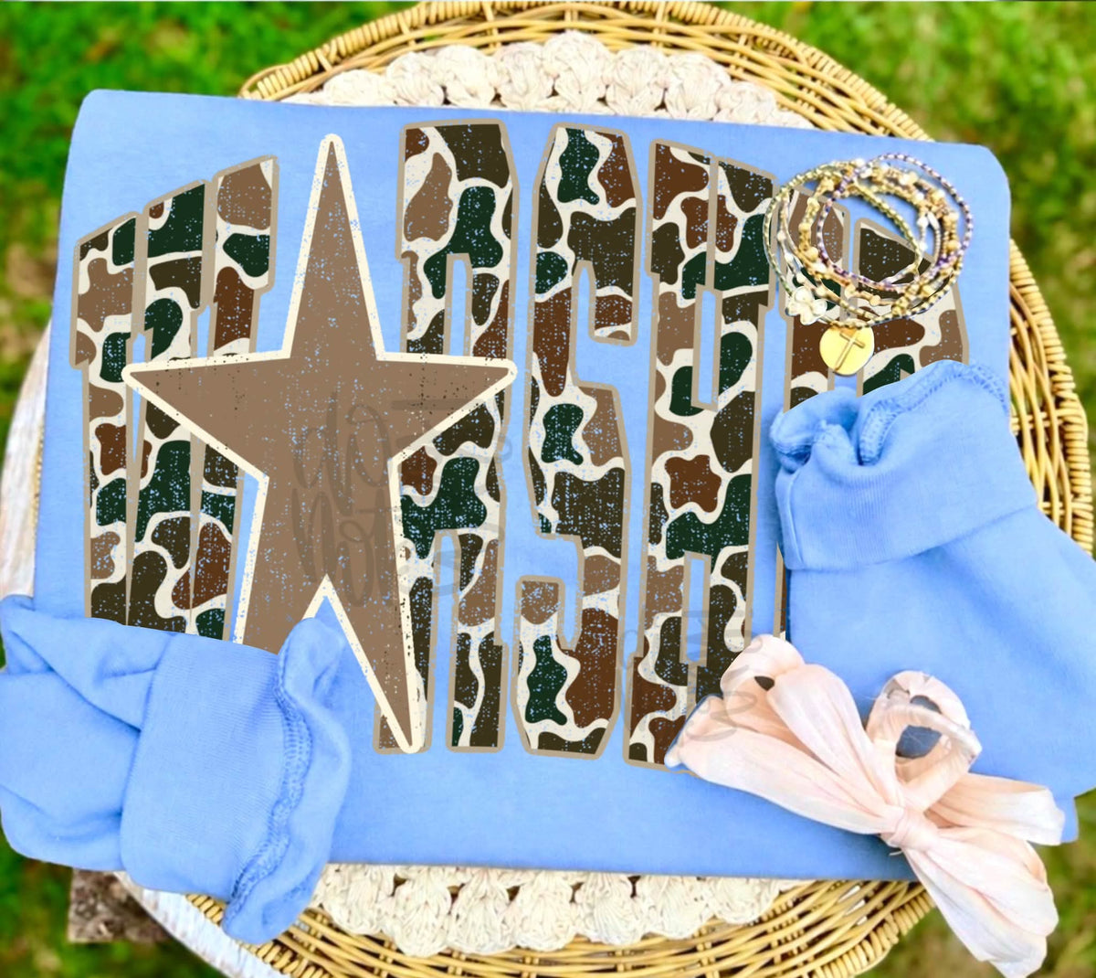 Worship camo with star (Craft) DTF Transfer