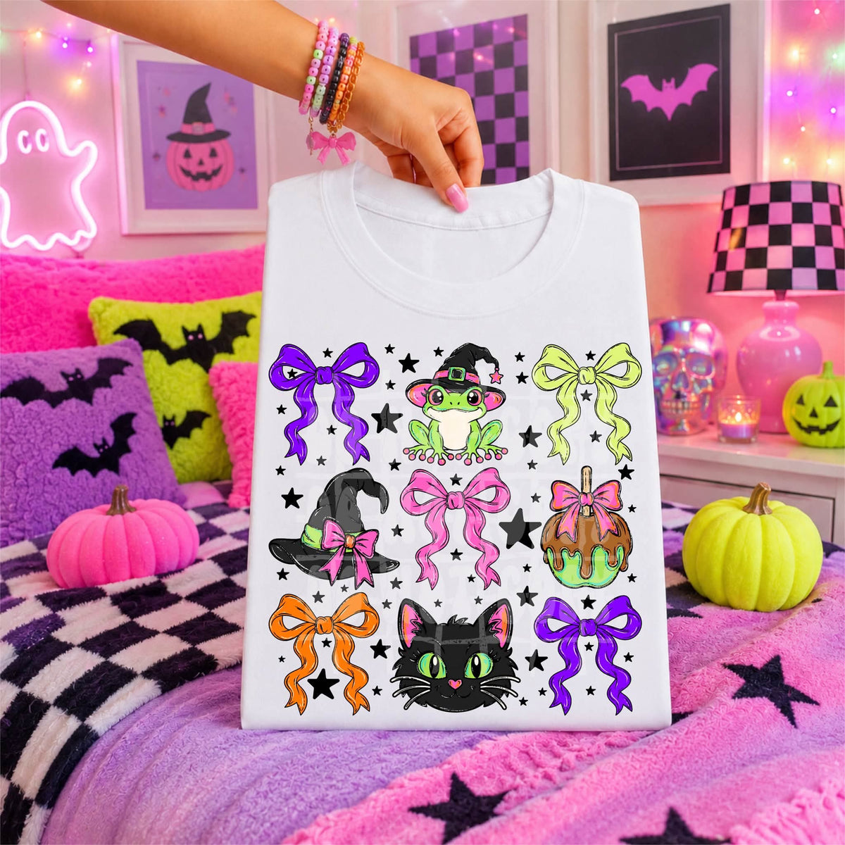 Neon Halloween collage (CST) DTF Transfer