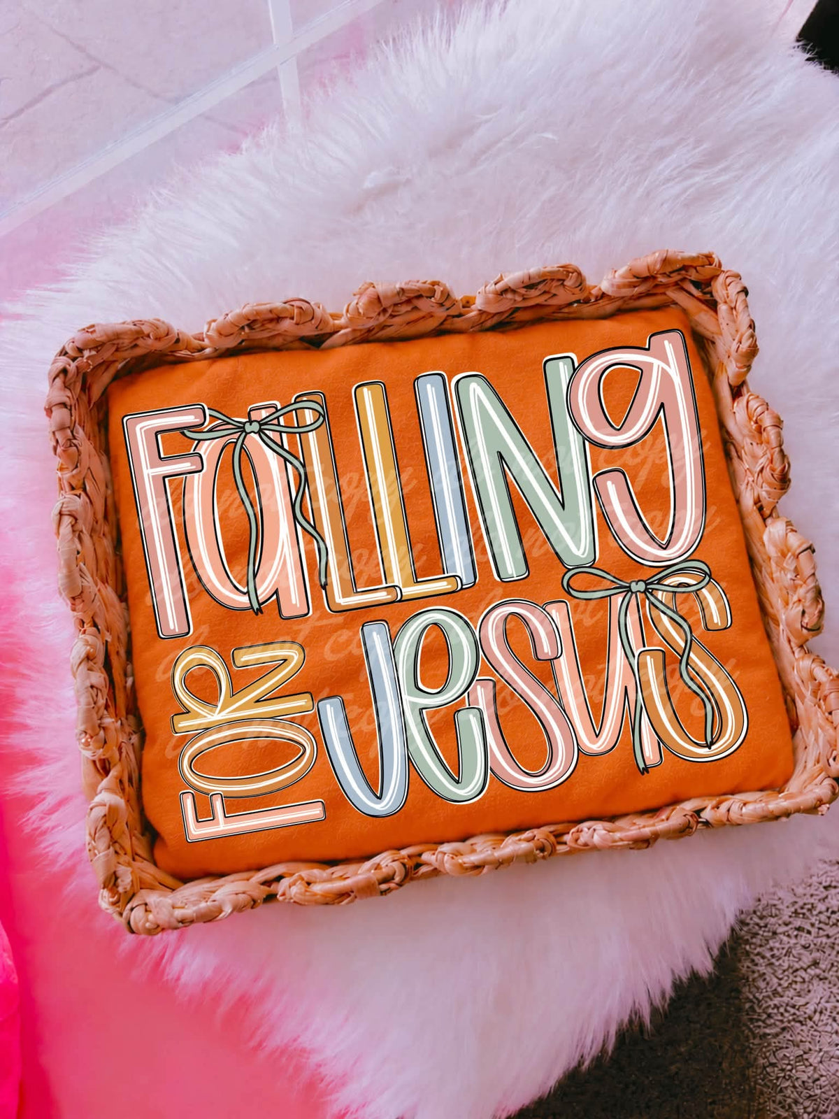 Falling for Jesus with bows (Carter) DTF Transfer