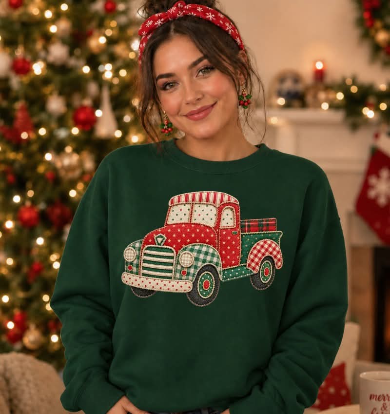 Pattern Christmas truck (S&G) DTF Transfer