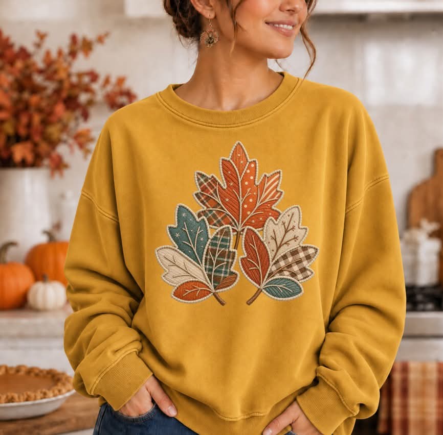 Faux pattern leaves (S&G) DTF Transfer