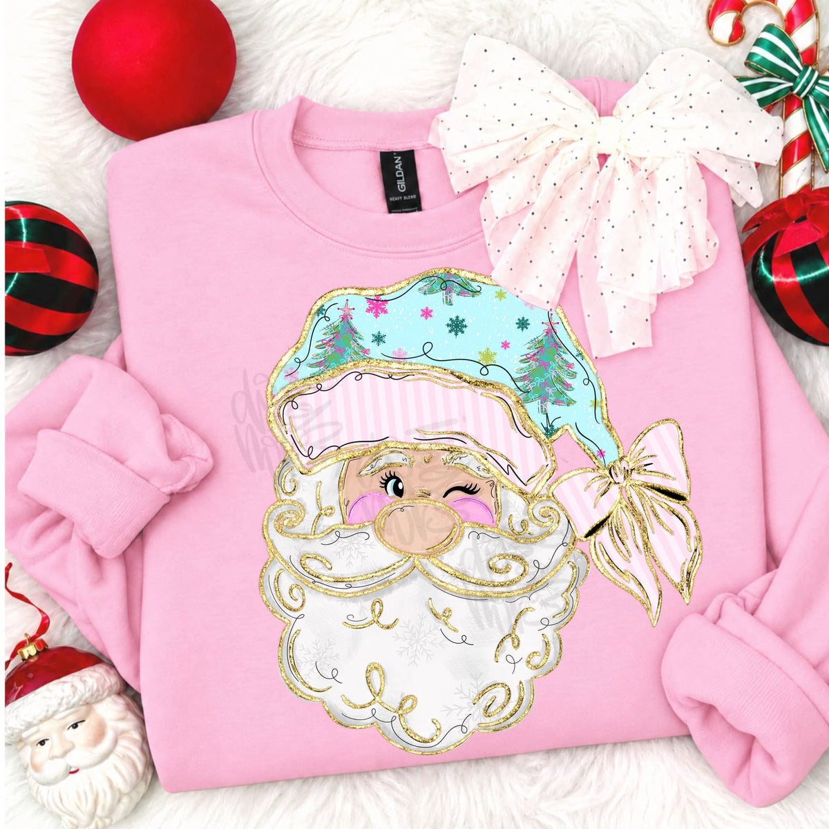 Santa hat with trees Sunday Special DTF Transfer