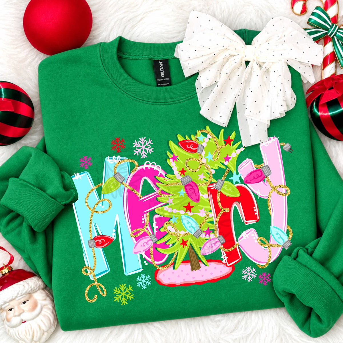 Merry bright colors Sunday Special DTF Transfer