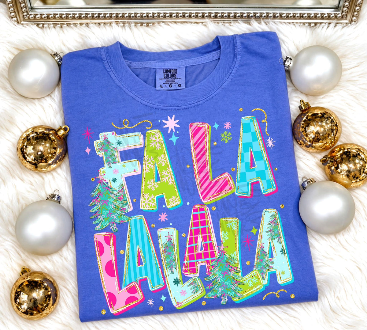 Fa la la bright colors Sunday Special DTF Transfer