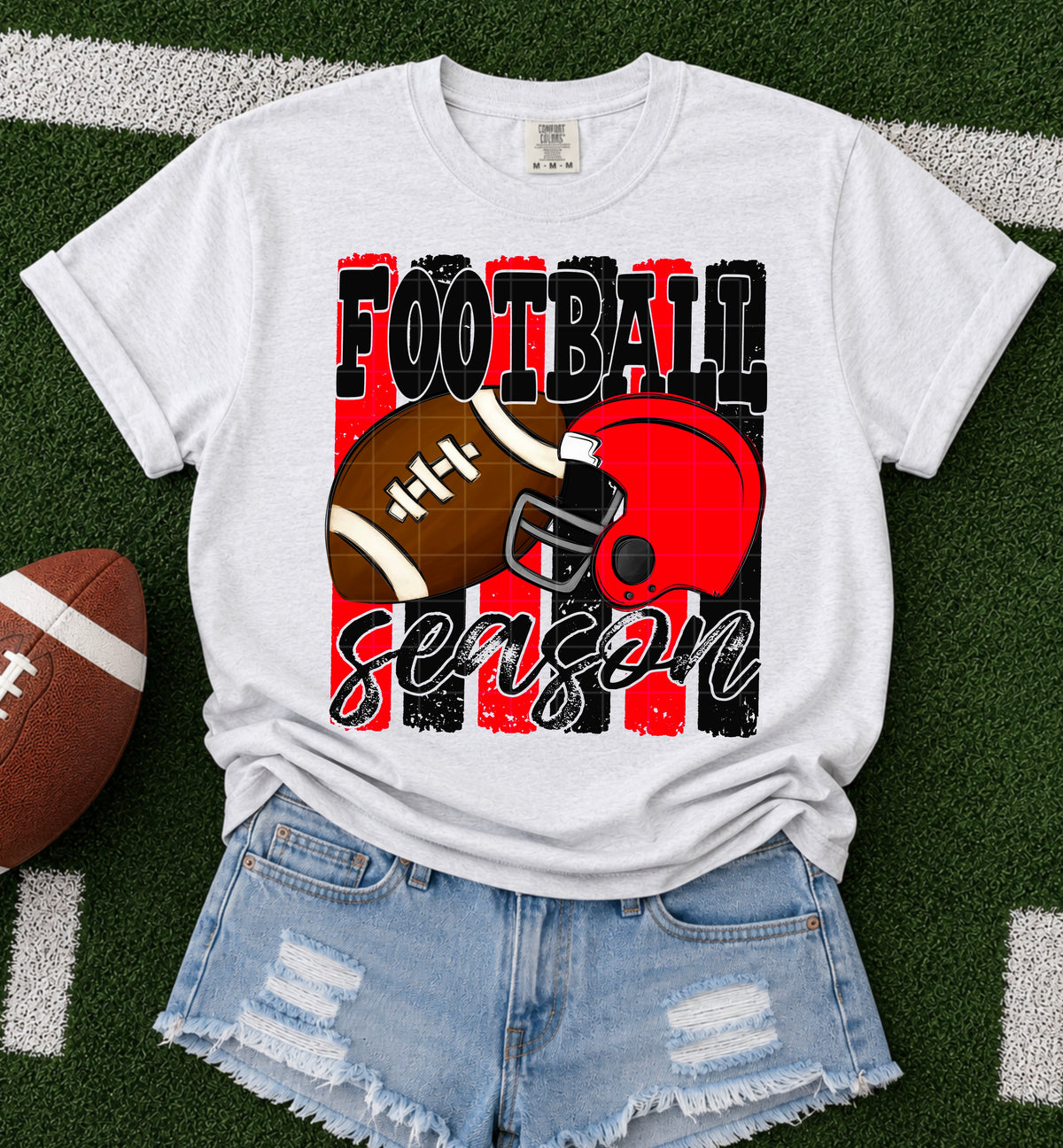 Football season black red (SDD) DTF Transfer