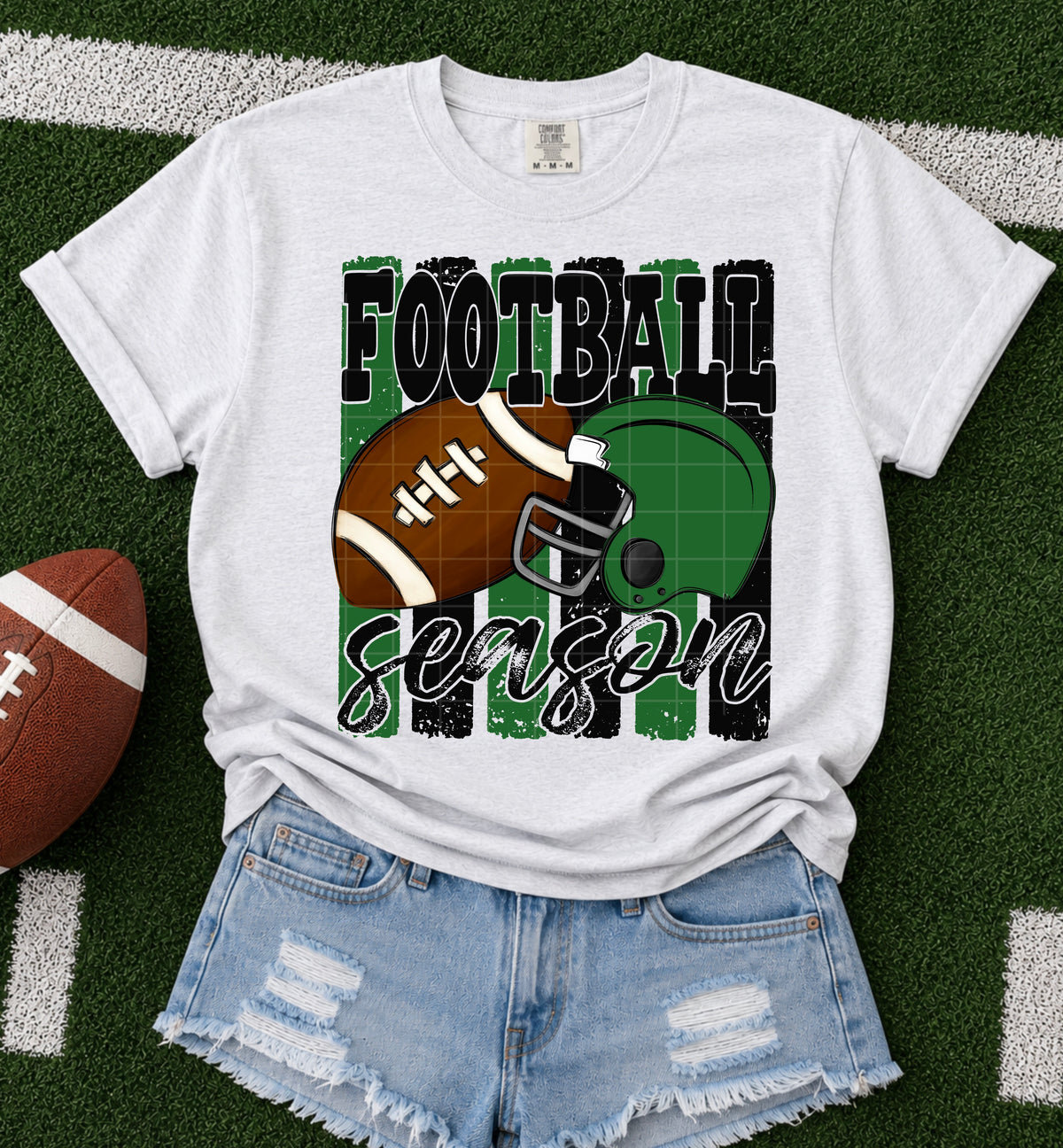 Football season green black (SDD) DTF Transfer
