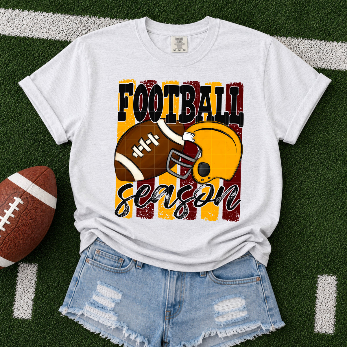 Football season maroon gold (SDD) DTF Transfer