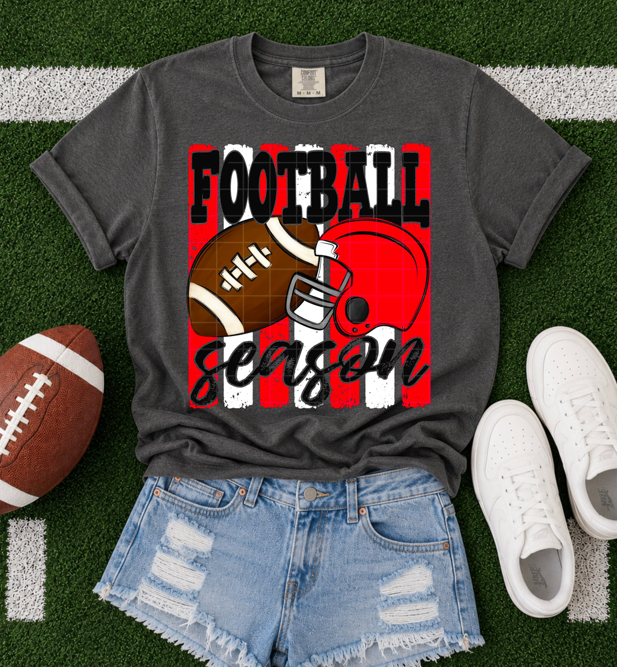 Football season red white (SDD) DTF Transfer