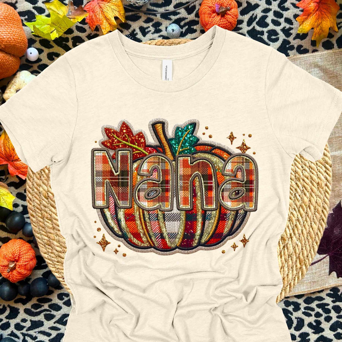 Nana plaid pumpkin (HW) 62497 DTF transfer