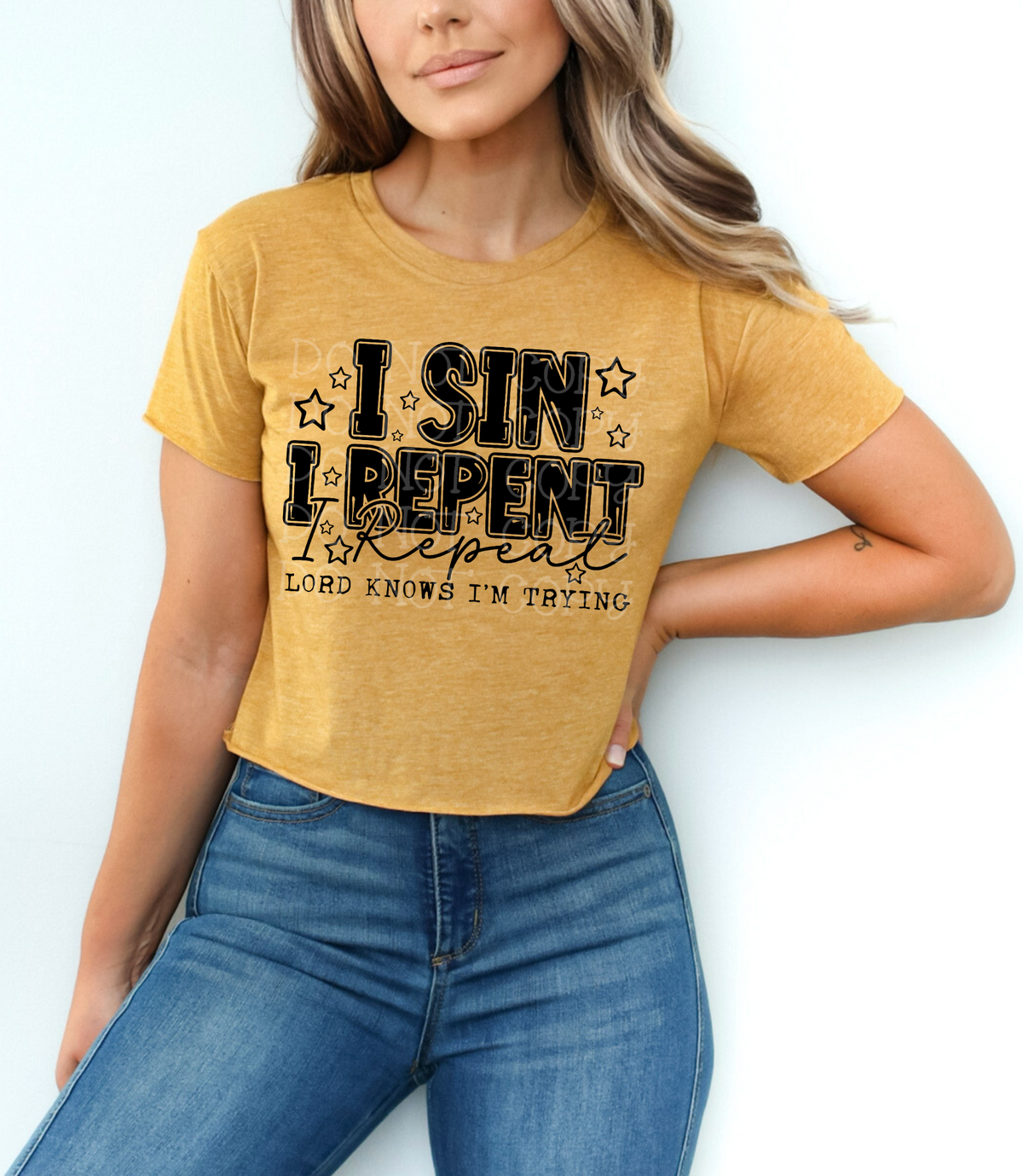 I Sin I repent I repeat (C’s) 117195 DTF Transfer