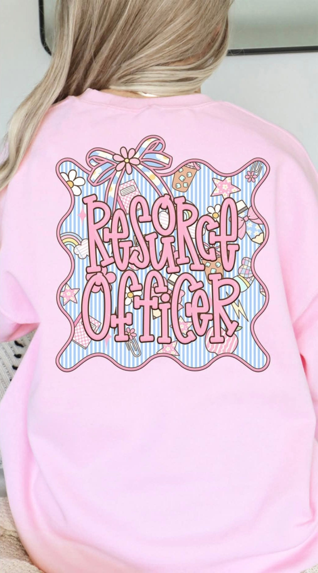 Resource officer seersucker frame (S&G) 107392 DTF transfer