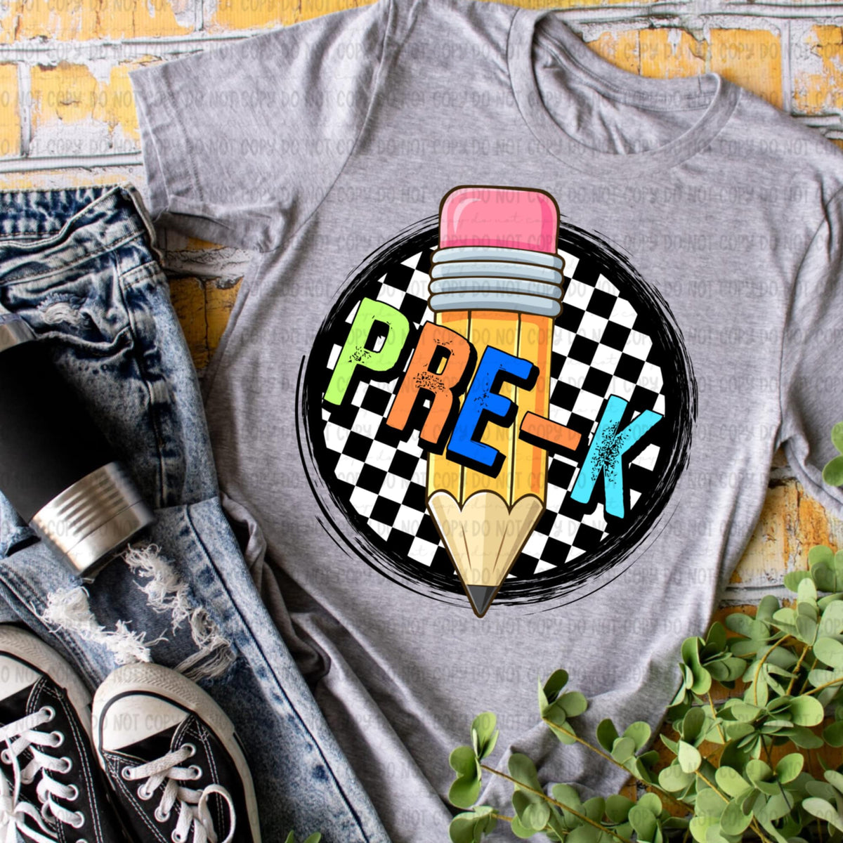 Pre-k retro circle BOY 106590 DTF transfer