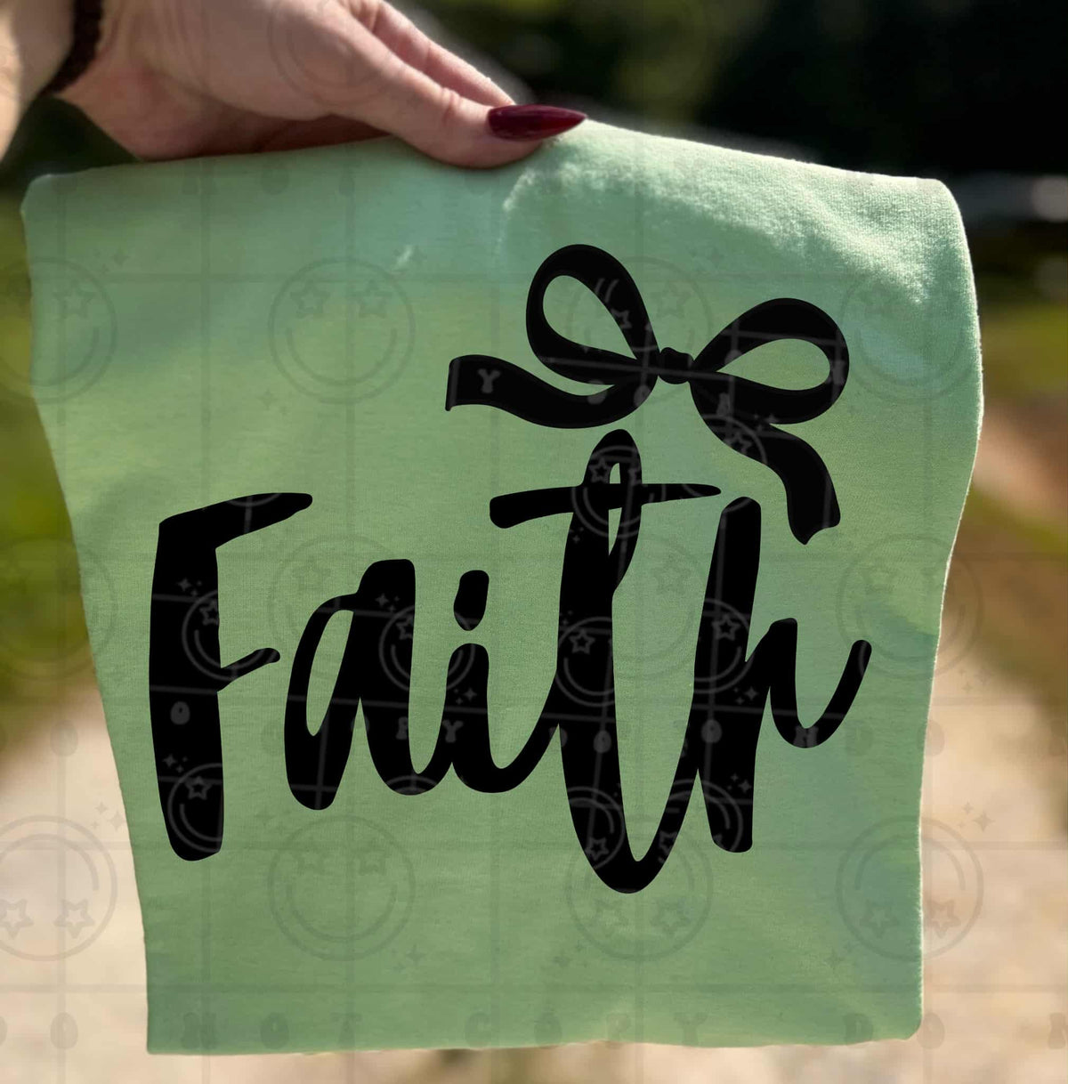 Faith BLACK with bow (HW) DTF Transfer