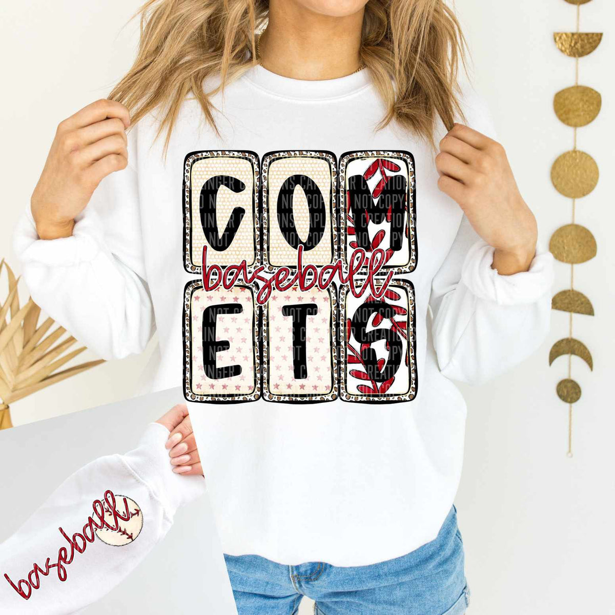 Comets Baseball FRONT (caplinger) 82585 DTF transfer