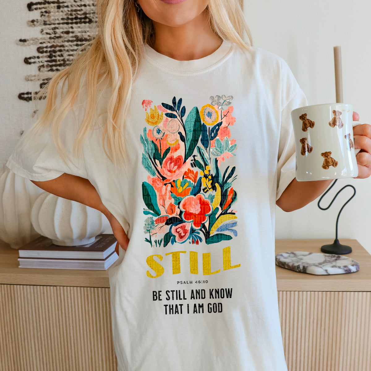 Be still and know that I am god florals 94914 DTF transfer