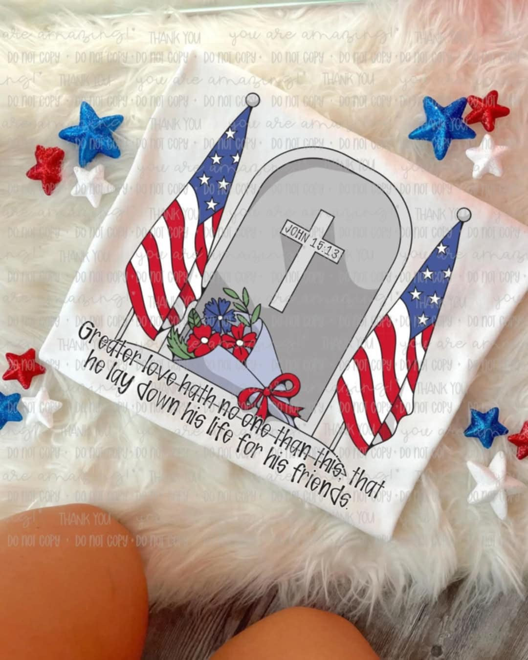 Greater love hath no one than his memorial (OHD) 99525 DTF transfer