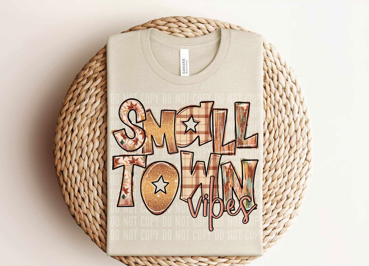 Small town vibes fall patterns (Caplinger) 55723 DTF transfer