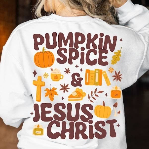 Pumpkin spice & Jesus Christ (KARTA) 62903 DTF transfer