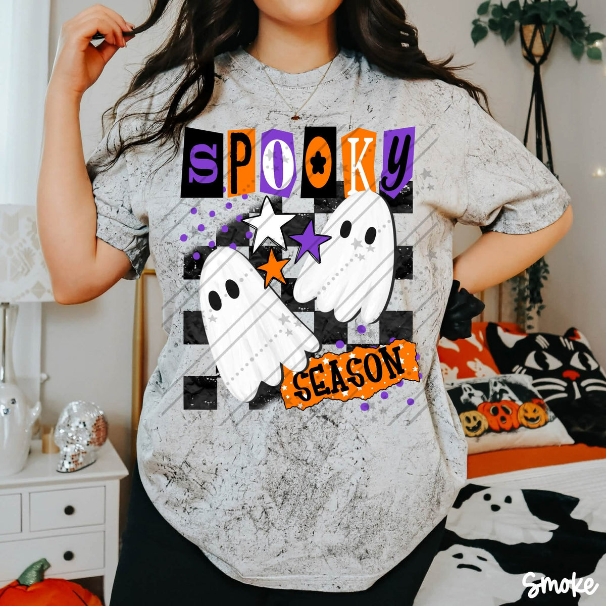 Spooky season black purple orange lettering (Carter) Sunday Special DTF transfer