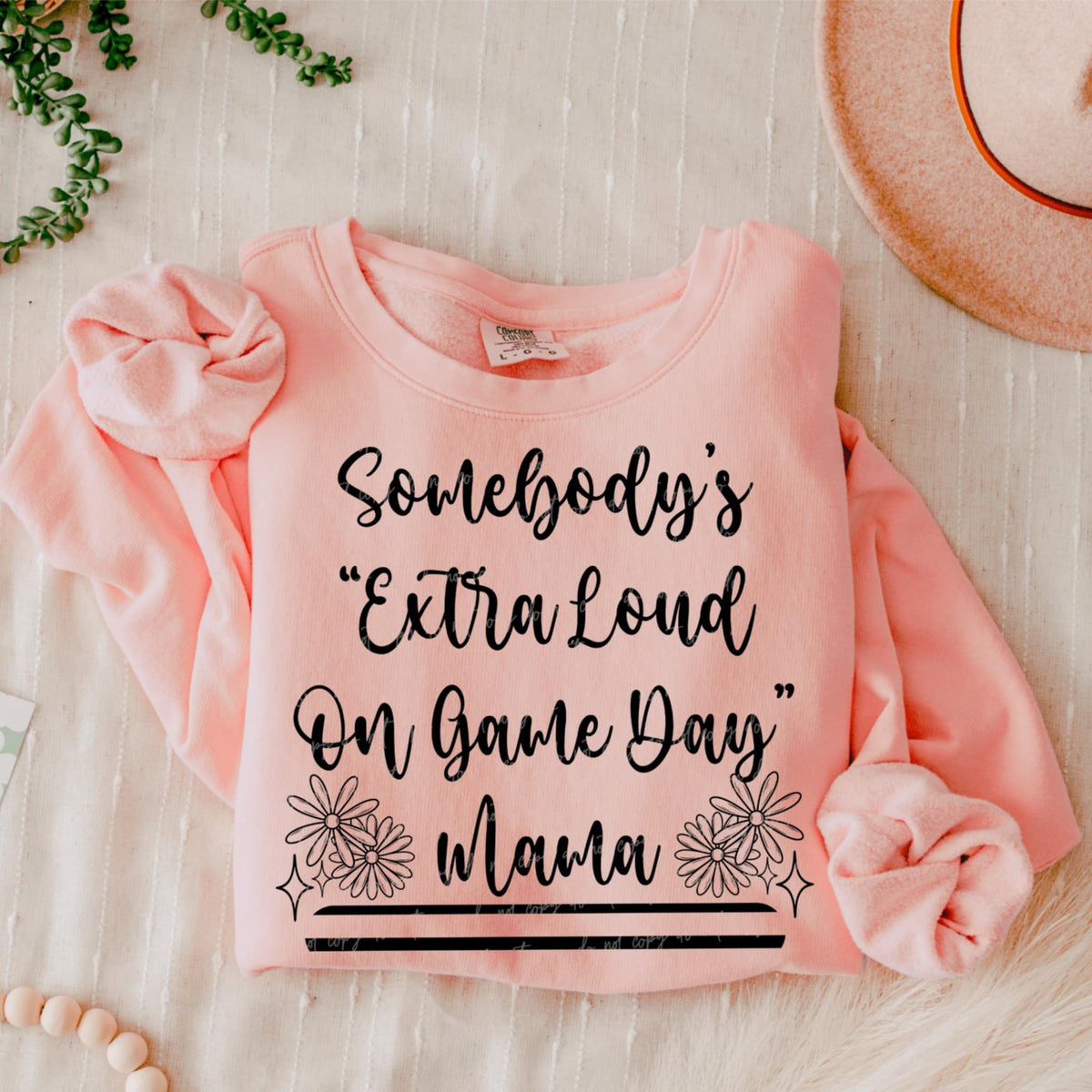 Somebody’s “extra loud on game day” mama BLACK (VIRGO) 90824 DTF transfer