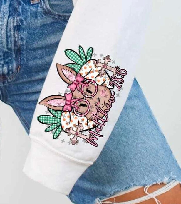 Matthew 28:6 sleeve 80860 DTF transfer
