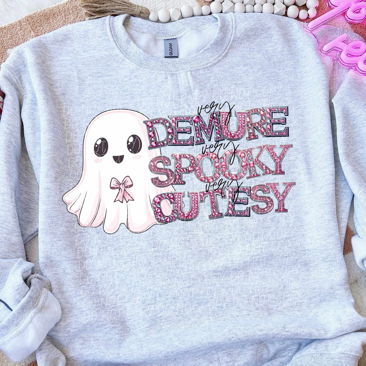 Very demure very spooky very cutest white ghost (CITY) 55721 DTF transfer