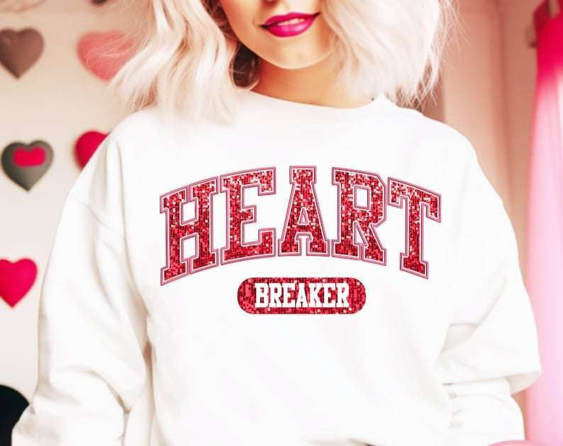 Heartbreaker red sequin 70779 DTF transfer