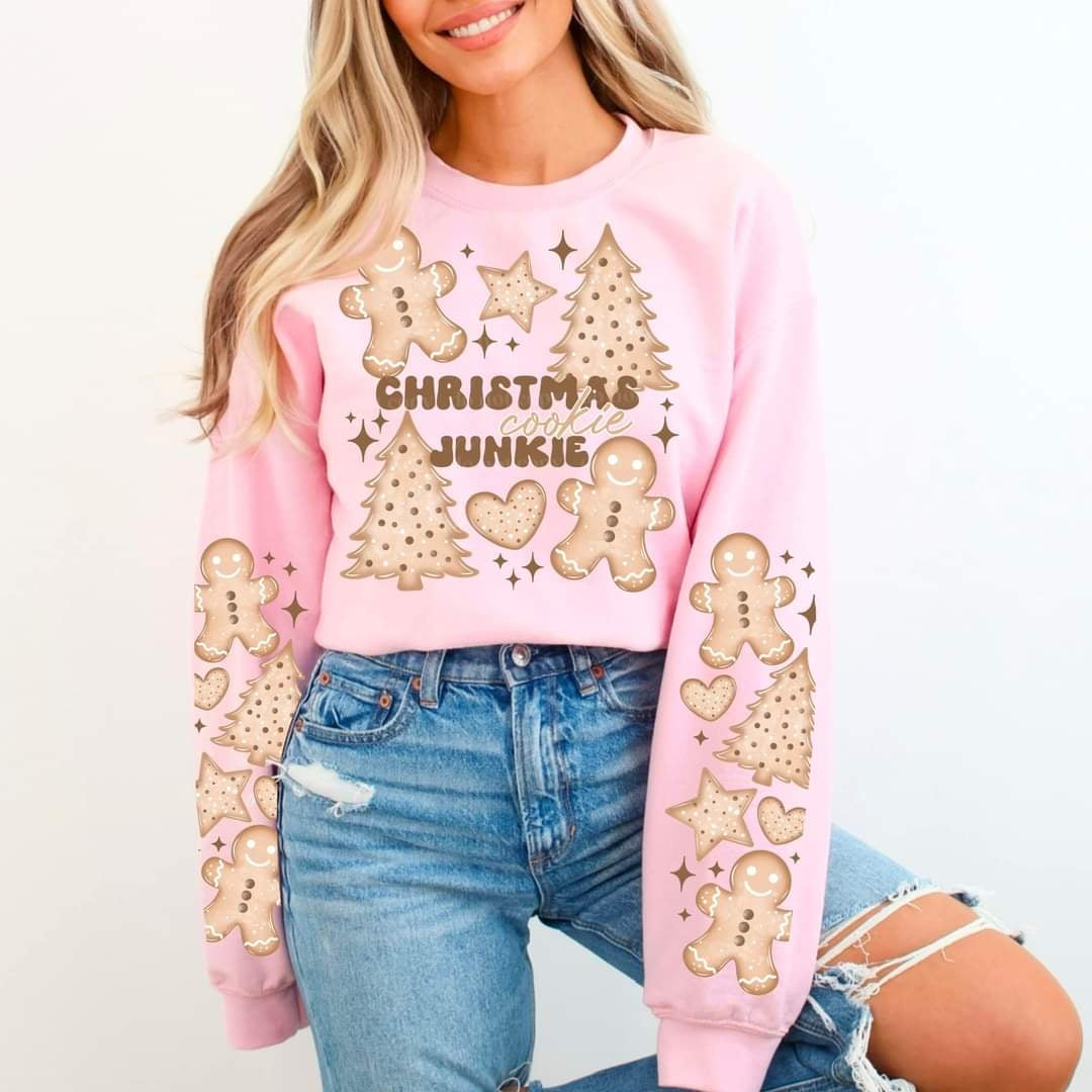 Christmas cookie junkie FRONT (CSC) 60313 DTF transfer