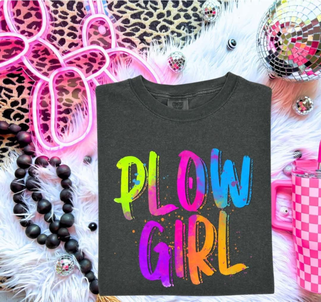 Plowgirl Neon Splatter (S&G) 99995 DTF transfer