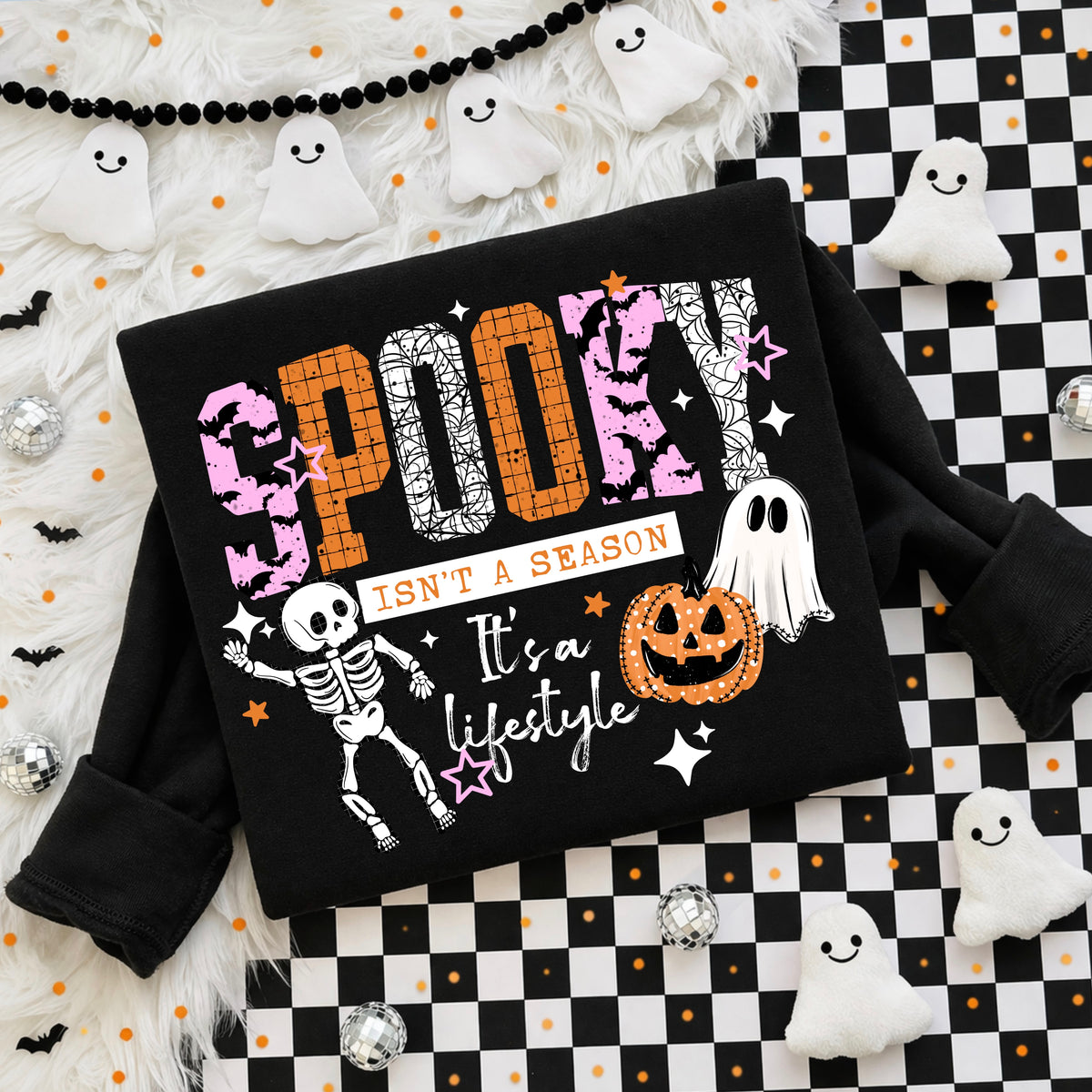 Spooky is a lifestyle white (CSC) DTF Transfer
