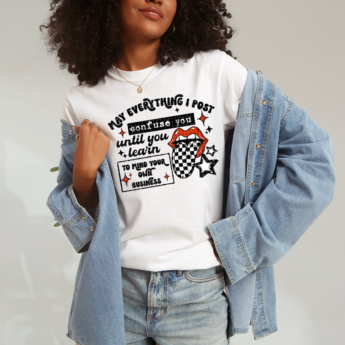 May everything I post confuse you BLACK (CSC) DTF Transfer