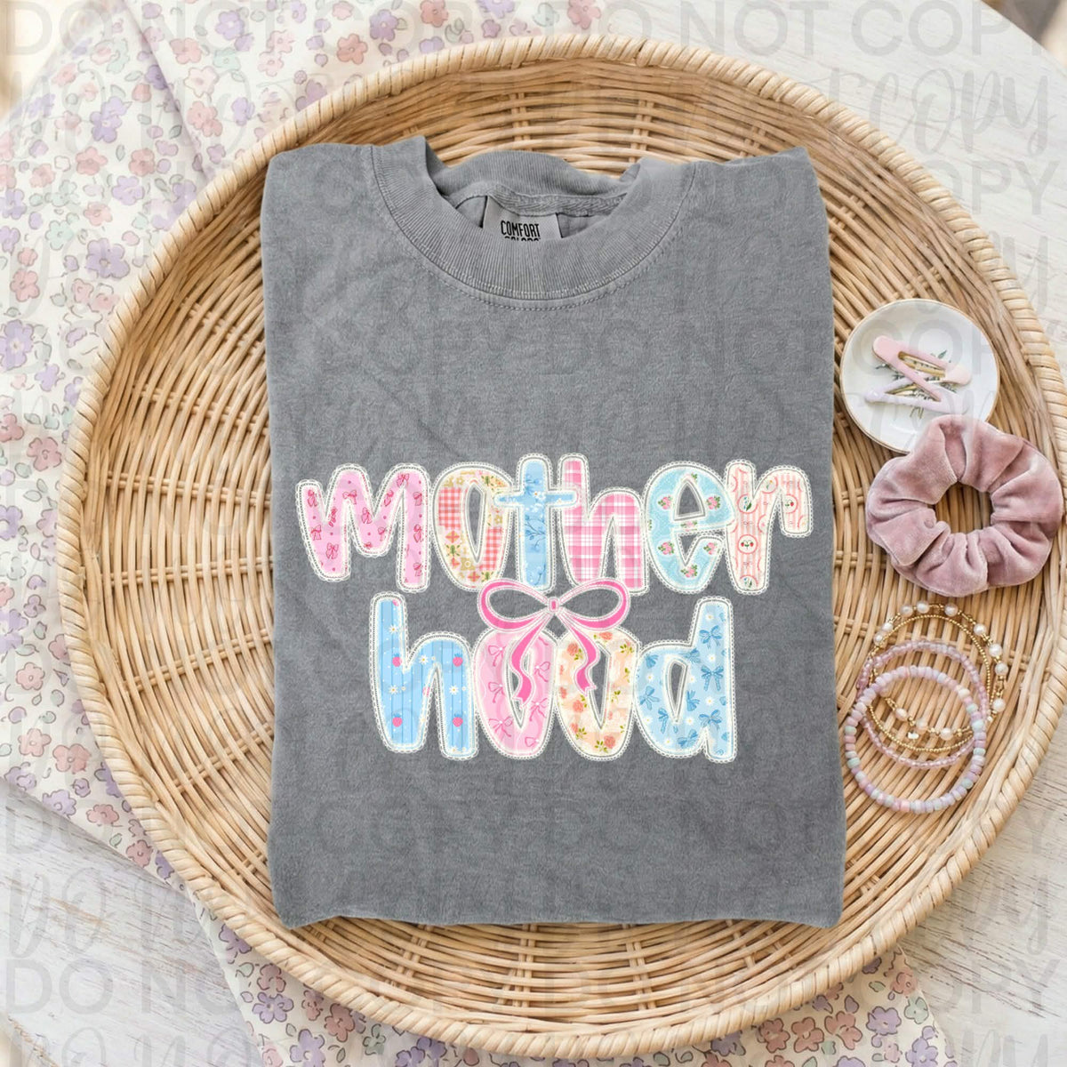 Motherhood patterns and lace with bow Sunday Special DTF transfer