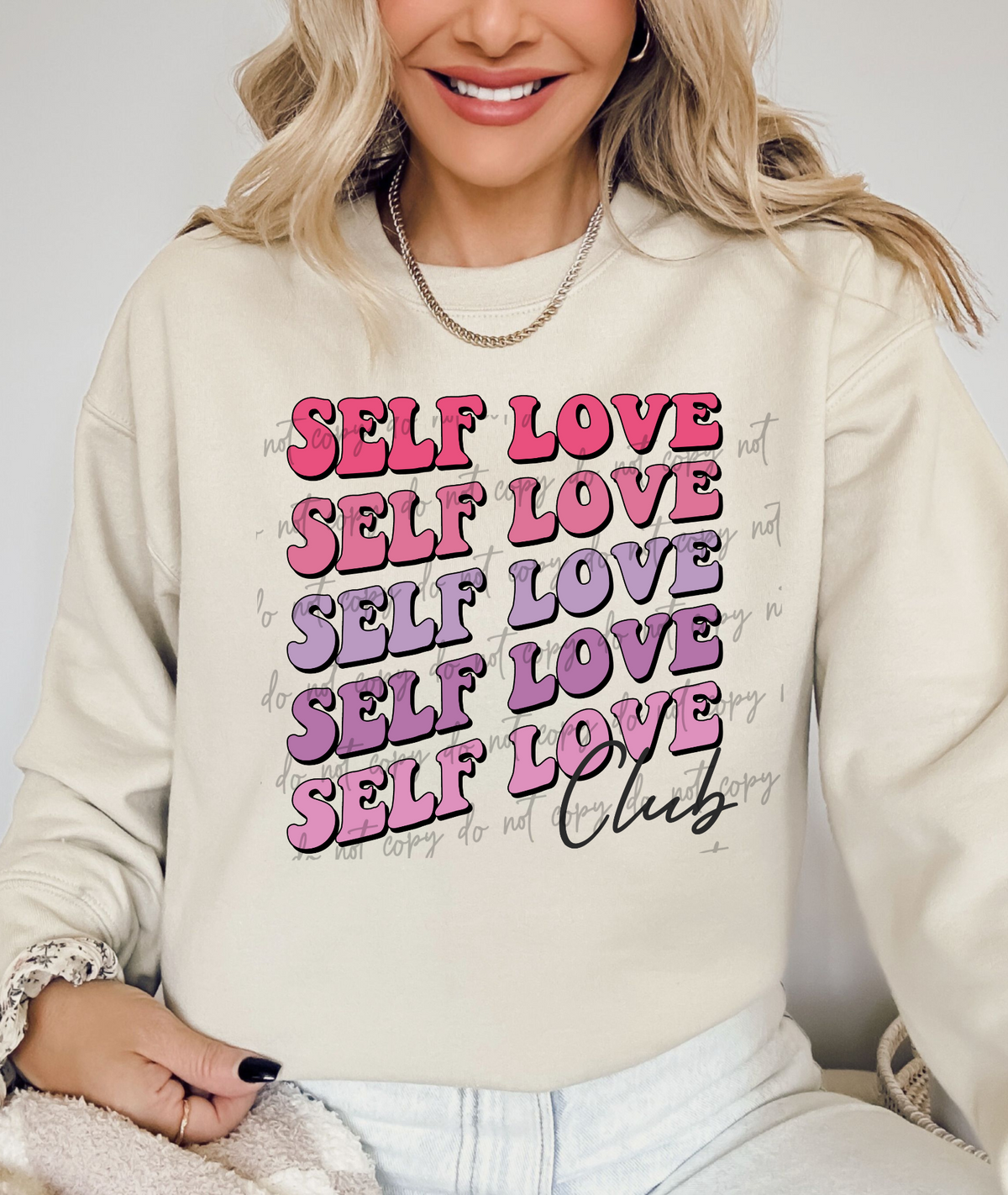 Self love club (repeating) 56398 DTF transfers