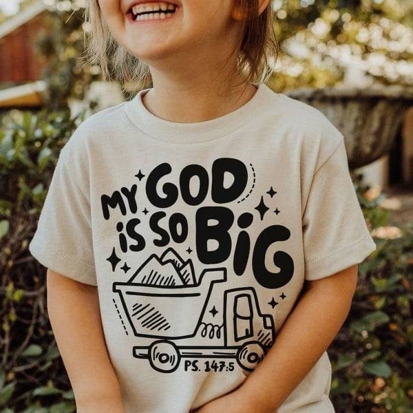 My god is so big dump truck (KARTA) 64063 DTF transfer