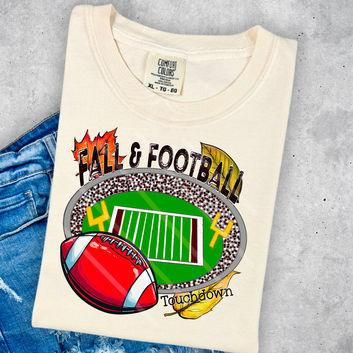 Fall and Football Stadium MAROON (chaos) DTF transfer