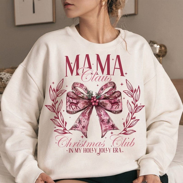 Mama claims Christmas club pink 50963 DTF transfer