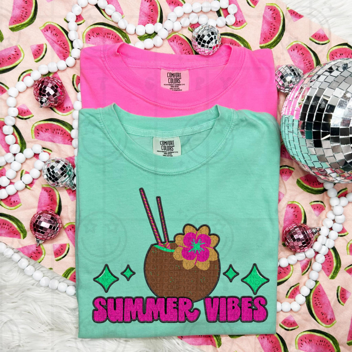 Summer vibes coconut (HW) 96145 DTF transfer