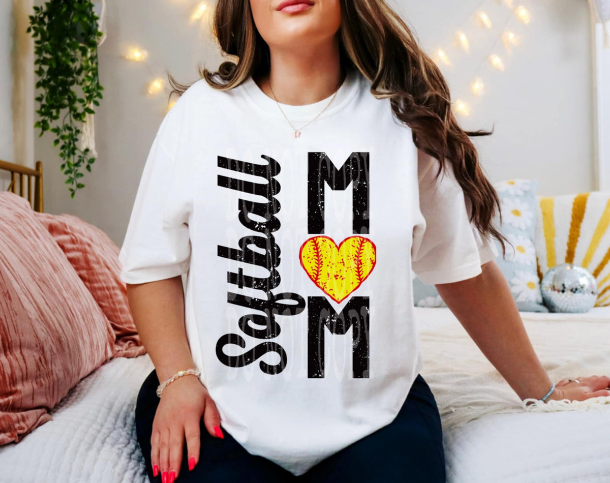 Softball mom vertical (DD) 87373 DTF transfer