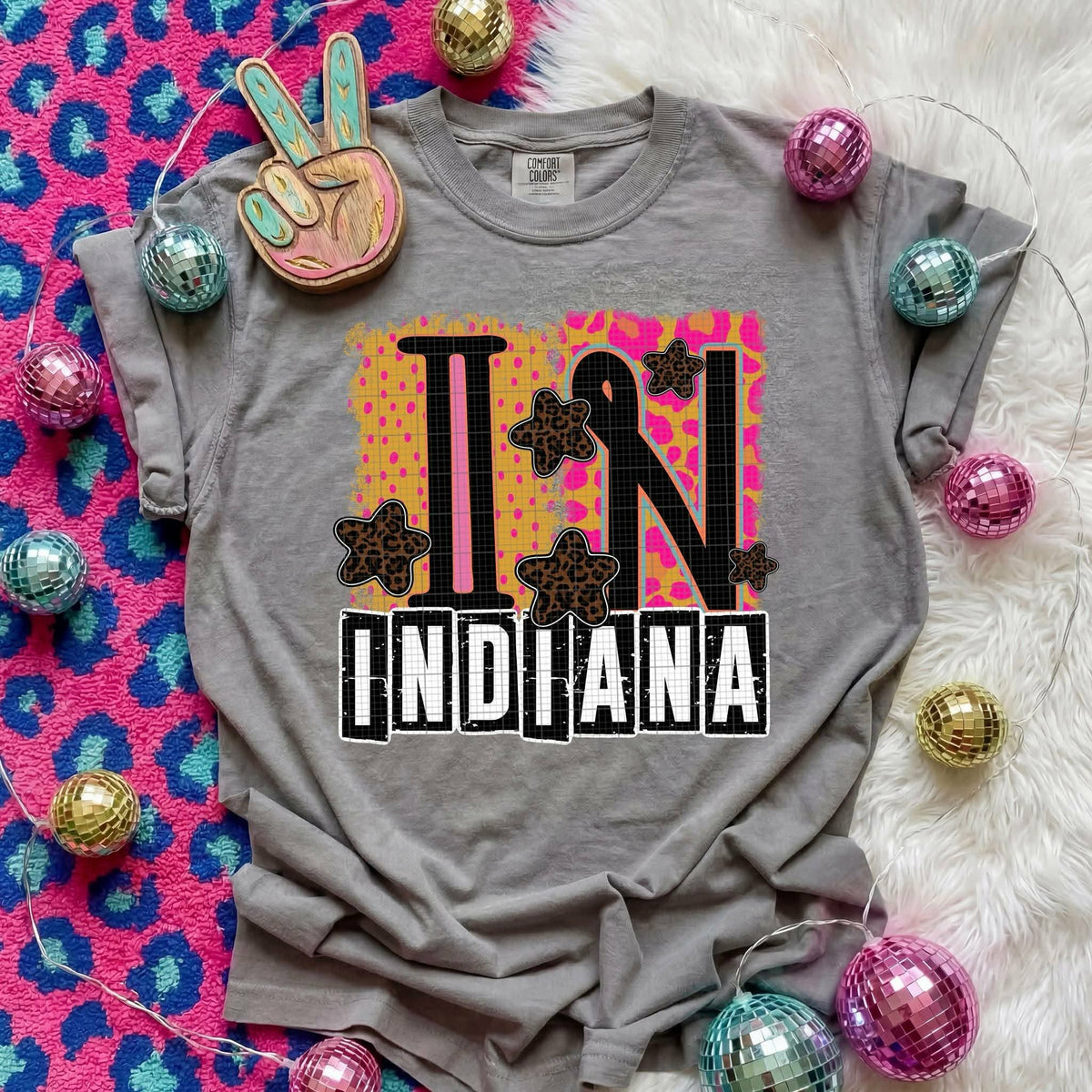 Indiana Animal Print State (C’s) DTF Transfer