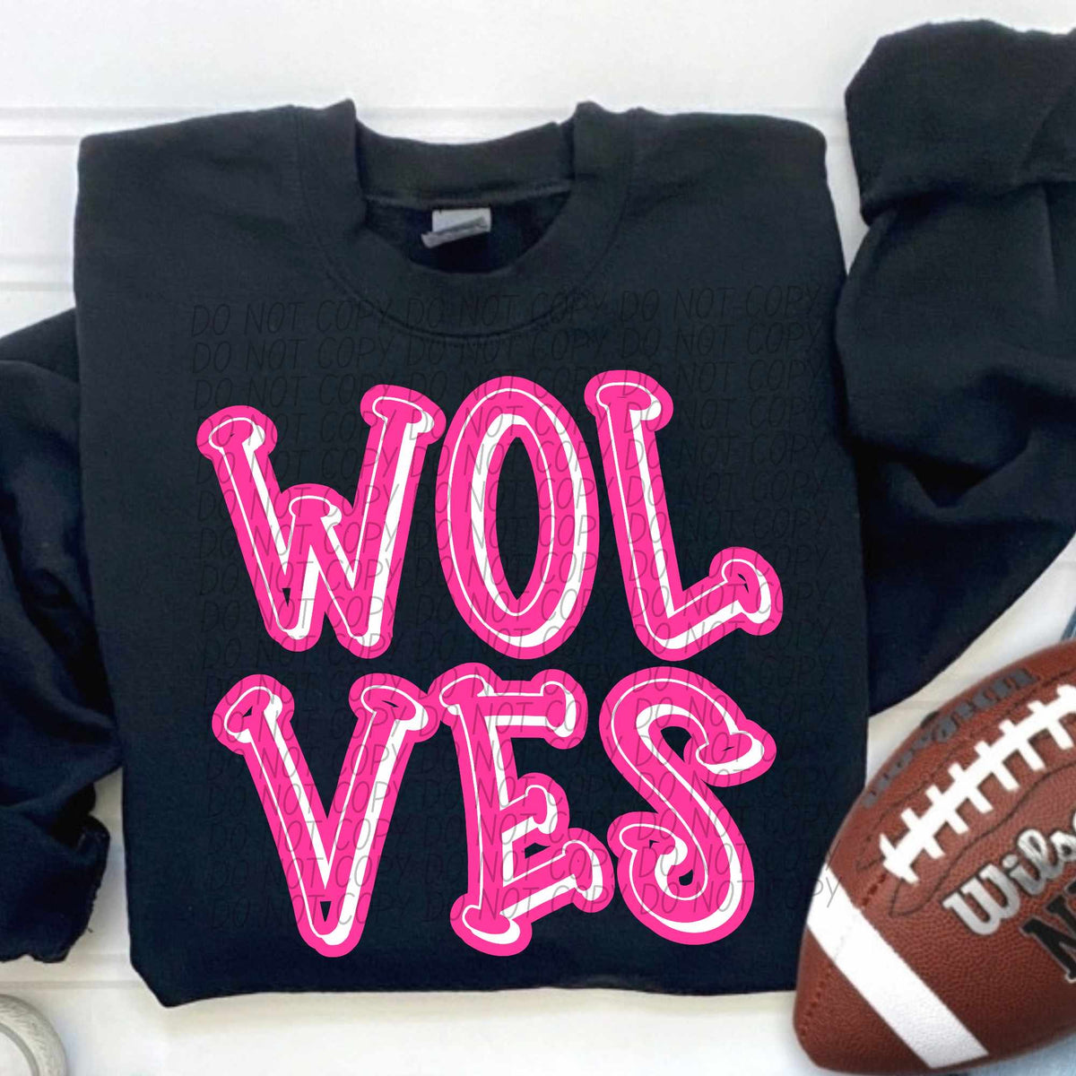 Wolves hot pink 55397 DTF transfer