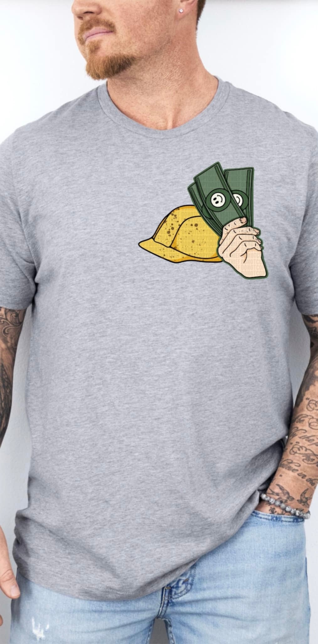 Earned not given light pocket (SDD) 94384 DTF transfer